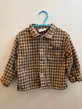 Vintage Y2K Please Mum Plaid Flannel Button Down Shirt 2T Retro Canadian Brand